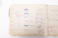 HAMILTON GROUP: A rare and important Hamilton Porsche Group original delivery book containing vehicle data entries starting from 1957 up to 1963, also includes some business correspondence mainly from the same timeframe - 77