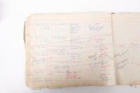 HAMILTON GROUP: A rare and important Hamilton Porsche Group original delivery book containing vehicle data entries starting from 1957 up to 1963, also includes some business correspondence mainly from the same timeframe - 83