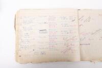 HAMILTON GROUP: A rare and important Hamilton Porsche Group original delivery book containing vehicle data entries starting from 1957 up to 1963, also includes some business correspondence mainly from the same timeframe - 85