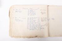 HAMILTON GROUP: A rare and important Hamilton Porsche Group original delivery book containing vehicle data entries starting from 1957 up to 1963, also includes some business correspondence mainly from the same timeframe - 105