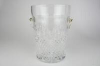 ICE BUCKET: A very finely cut twin-handled crystal ice bucket - 4