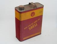 SHELL: A one imperial gallon Shell 'Single' S.A.E. 30 motor oil tin&nbsp; - 9