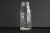 GOLDEN FLEECE: An original embossed Golden Fleece 'Hex Logo' one imperial quart glass oil bottle - 7
