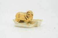 GOLDEN FLEECE: An original ceramic Golden Fleece ashtray - 3