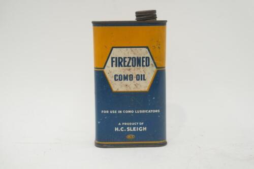 FIREZONE: A rare 'Firezoned - Como Oil' H.C.Sleigh one imperial pint oil tin