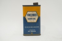 FIREZONE: A rare&nbsp;'Firezoned - Como Oil' H.C.Sleigh one imperial pint oil tin