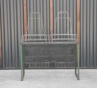 CASTROL: An original Castrol twelve oil bottle rack with Castrol Wakefield enamel sign to front - 5