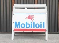 MOBIL: An original Mobiloil ten bottle rack with enamel sign to front 'Mobil Oil Australia. Limited'&nbsp; - 2