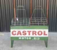 CASTROL: An original Castrol twelve bottle rack with enamel sign to front&nbsp;