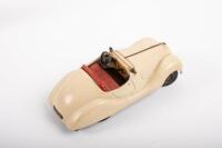 SHUCO: A late 1930s Shuco Examico 4001 BMW 328 wind up toy in cream with red interior - 2