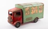 TRI-ANG: A large original c1950s Tri-ang tin plate Transport Van No.200 made in England by Lines Bros London, approx 47cm long, 25cm high