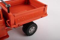 TONKA TOYS: A c1950s-1960s restored Tonka Toys Highway Department Hydraulic Dump truck in orange, 34cm long - 2