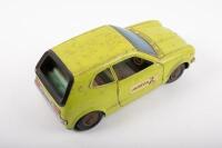NOMURA&nbsp;HONDA Z: A vintage Japanese tin plate&nbsp;model of&nbsp;a Honda Z in lime green, made by Nomura - 2