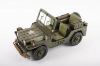 JEEP: A modern tin constructed U.S. Army Jeep, 30cm long