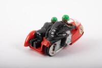 TYPHOON: A rare c1960s Tri-ang Scalextric No.B1 'Motor Cycle Racing' Typhon/side car motorcycle in red, within original box - 3