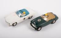 SCALEXTRIC: Two c1960s Tria-ang Scalextric slot cars including a Austin Healey 3000 and a Mercedes-Benz 190SL