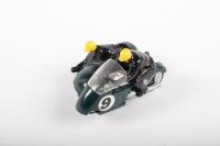 HURRICANE: A c1960s Tri-ang Scalextric No.MM/B2 Hurricane Motorcycle with side car in dark green
