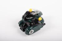 HURRICANE: A c1960s Tri-ang Scalextric No.MM/B2 Hurricane Motorcycle with side car in dark green - 2