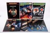 SCALEXTRIC: A group of nine Scalextric product catalogues from various eras, including late 1970s, 1980s and 2000s.