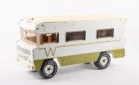 TONKA: A rare large c1970s Tonka Toys Winnebago RV/Camper in two tone green on white, 57cm long