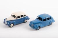 DINKY TOYS: A pair of Dinky Toys,&nbsp;Austin Devon's, one is original blue, the second one is a re paint in cream over blue
