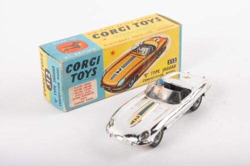 CORGI: A nice original c1960s Corgi Toys no.312 'E' Type Jaguar - Competition Model in silver chrome, within original box