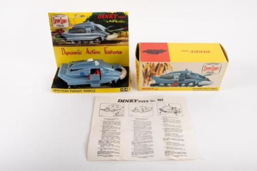 CAPTAIN SCARLET: A original 1968-1976 Dinky Toys No.104 Captain Scarlet 'Spectrum Pursuit Vehicle' with original box on display stand
