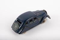 AIRFLOW: A c1950 clockwork Chrysler/Desoto Airflow tin plate model, 13cm long - 2