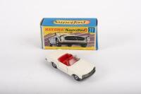 MATCHBOX: A Matchbox Superfast No.27 Mercedes-Benz 230SL in white with red interior, within original box