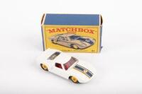 MATCHBOX: An early Matchbox Series No.41 Ford GT Racing Car in white with red interior, within original box