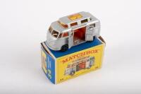 MATCHBOX: A c1960s Matchbox Lesney Series No.34 Volkswagen Camper in silver, with opening barn doors, within original box