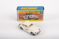 MATCHBOX: A c1970s Matchbox Superfast No.15 Volkswagen Beetle Monte Carlo Rally, within original box