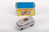 MATCHBOX: A c1960s Matchbox No.34 Volkswagen Camper in silver, within original box