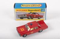 MATCHBOX: A c1970s Matchbox Superfast No.59 Fire Chief Car, within original box