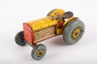 METTOY: A c1950s-1960s tin toy tractor by Mettoy England, 19cm long