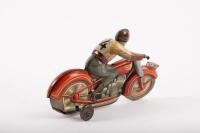 TECHNOFIX: An original c1950s tin plate racing motorcycle 'G.E.258', made in US Zone Germany - 2