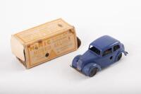 MINIC: An early clockwork plastic bodied Tri-ang Minic Morris Saloon in blue within its original box