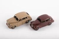 DINKY TOYS: Two&nbsp;metal&nbsp;Dinky Toys models including a Cream&nbsp;Vanguard and a Burgundy Austin Devon