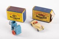 MATCHBOX MOKO LESNEY: A pair of Matchbox Moko Lesney models, number 3 cement mixer, number 19 MG midget
