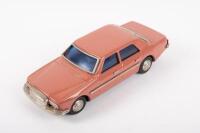 MERCEDES: A modern tin toy sedan in Mercedes-Benz style, 28cm long