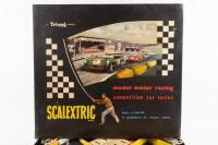 SCALEXTRIC: An early 1960s Scalextric 'Model Motor Racing Set' Model No.C.M.3, within original box, including two Jaguar D Types [Extra Photos added] - 2