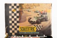 SCALEXTRIC: A c1960s Scalextric&nbsp;set '50', within original box, comprising four cars, including Scalextric C72 B.R.M, C73. F.1. Porsche, and two Mini Coopers believed to be by Airfix [Extra Photos added] - 2