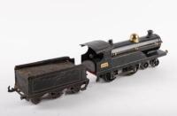 HORNBY: An circa 1925-1927&nbsp;Hornby No.2&nbsp;0-Gauge 4-4-0 steam locomotive 'LNER 2711', with associated pre WWI&nbsp;Gebr&uuml;der Bing&nbsp;coal tender - 3