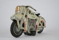 POLICE: Police Harley Davidson Patrol Bike, friction drive with moving pistons, made in Japan early 1960s