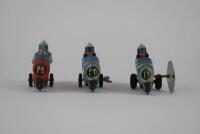 RACING: Three small racing motorcycles, 2 clockwork & one friction,made in Japan c1960s. - 5