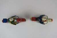 POLICE: Touring bike by Asahi Japan plus Police bike also by Asahi, both friction, 20 cms each & c1960. - 7