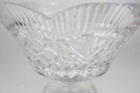 BOWL: A heavy and finely cut crystal footed bowl - 4