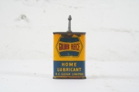 GOLDEN FLEECE: A nice Golden Fleece Hex logo led top four ounce Home Lubricant oiler
