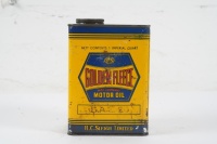 GOLDEN FLEECE: A Golden Fleece H.C.Sleigh Limited&nbsp;Hex logo 'S.A.E. 30' motor oil one imperial quart tin&nbsp;