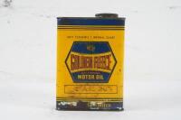 GOLDEN FLEECE: A Golden Fleece H.C.Sleigh Limited&nbsp;Hex logo 'S.A.E. 30' motor oil one imperial quart tin&nbsp; - 4